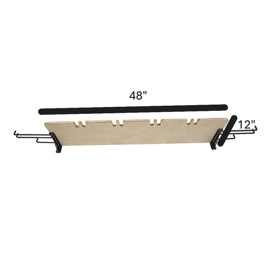 SHEDorize Ski/Snowboard Shelf with 10 Hooks, 48"