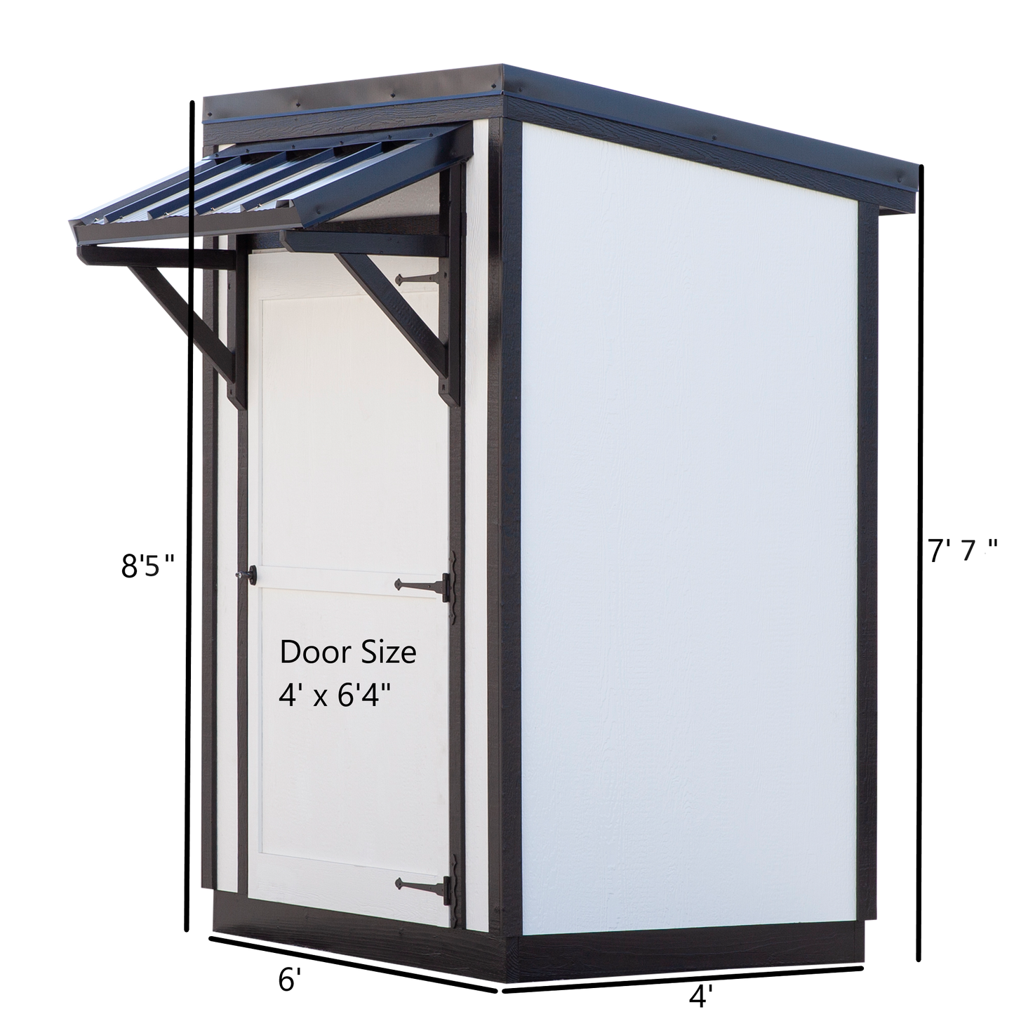4' x 6' Skillion Roof Storage Shed Kit
