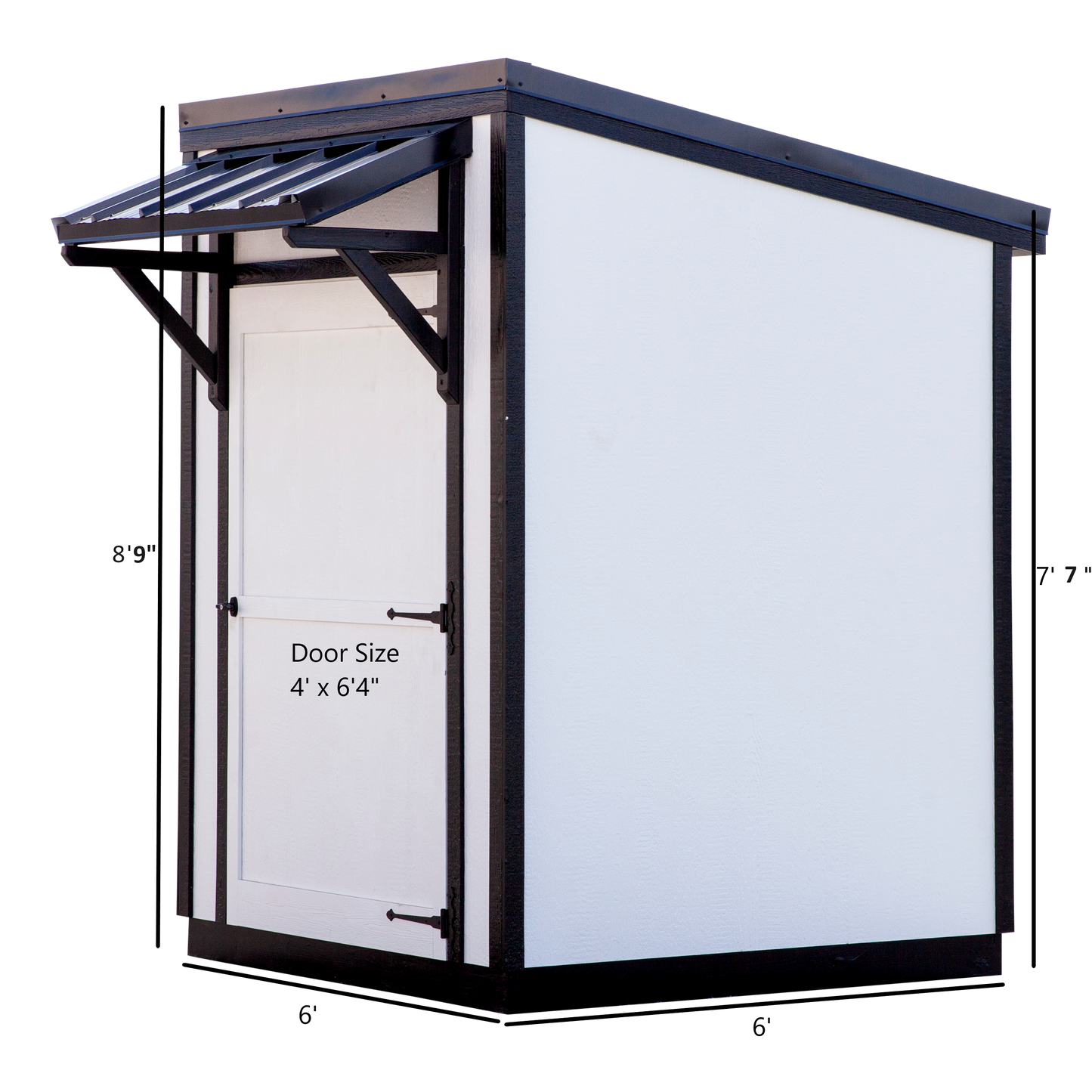 6' x 6' Skillion Roof Storage Shed Kit