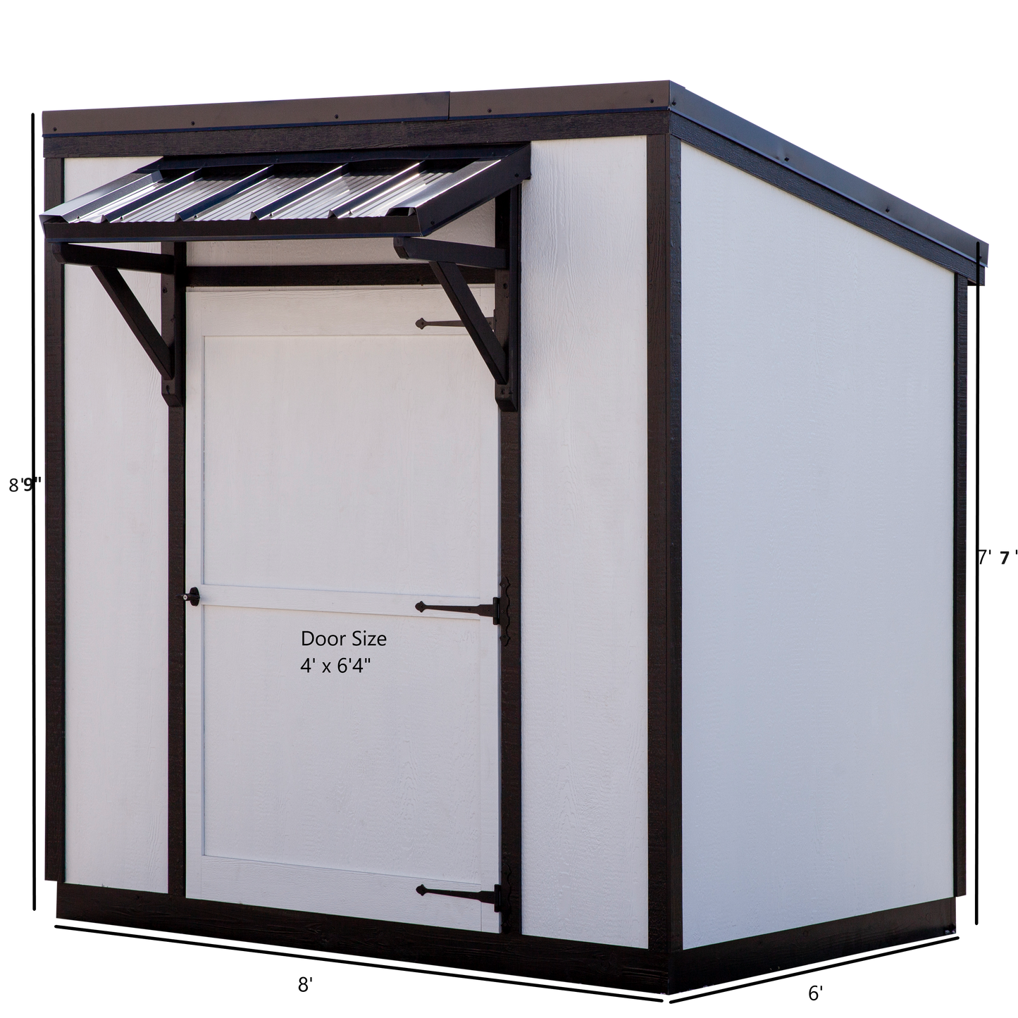 6' x 8' Skillion Roof Storage Shed Kit