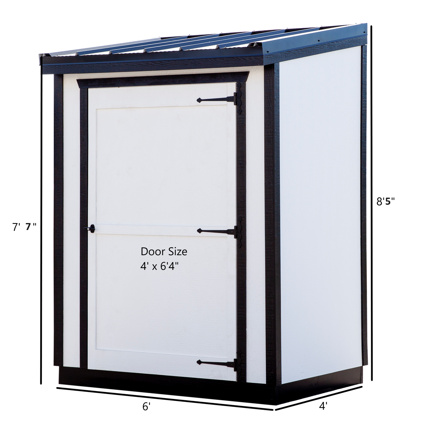 4' x 6' Wall Hugger Storage Shed Kit