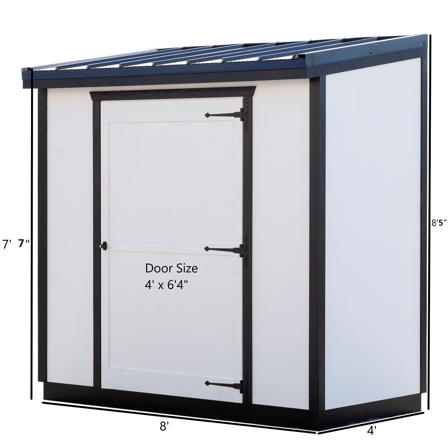 4' x 8' Wall Hugger Storage Shed Kit