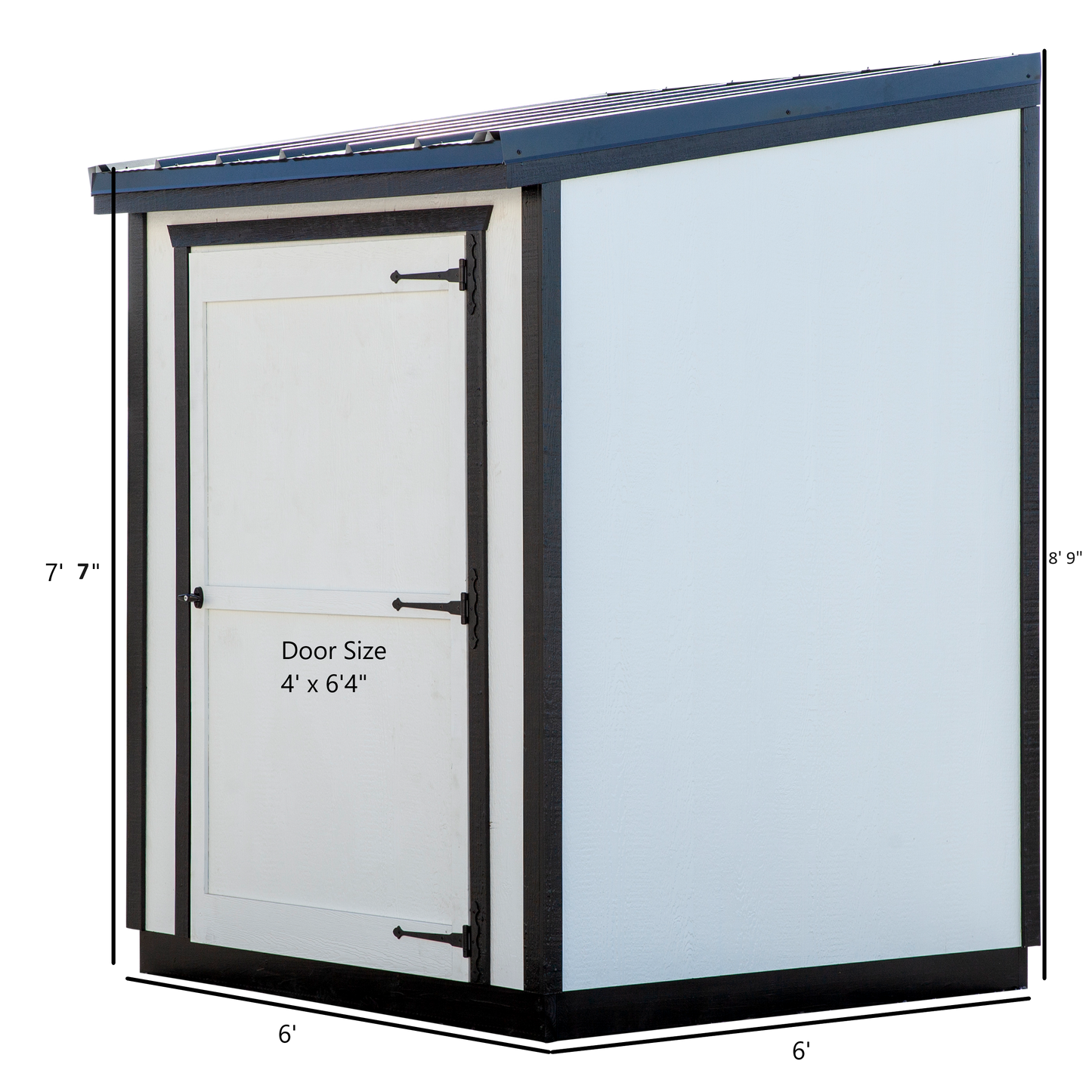 6' x 6' Wall Hugger Storage Shed Kit