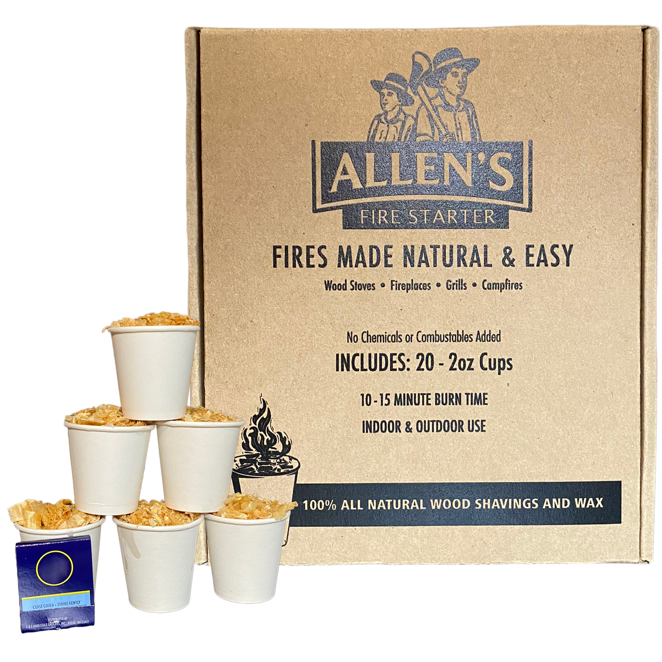 Allen's Firewood 2oz Firestarter Cups - 20 Count