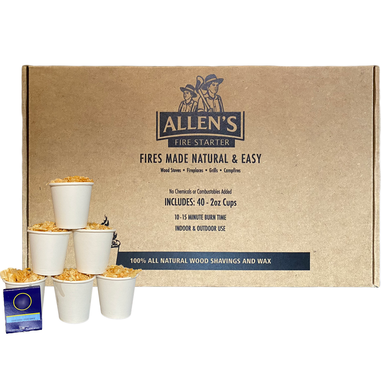 Allen's Firewood 2oz Firestarter Cups - 40 Count