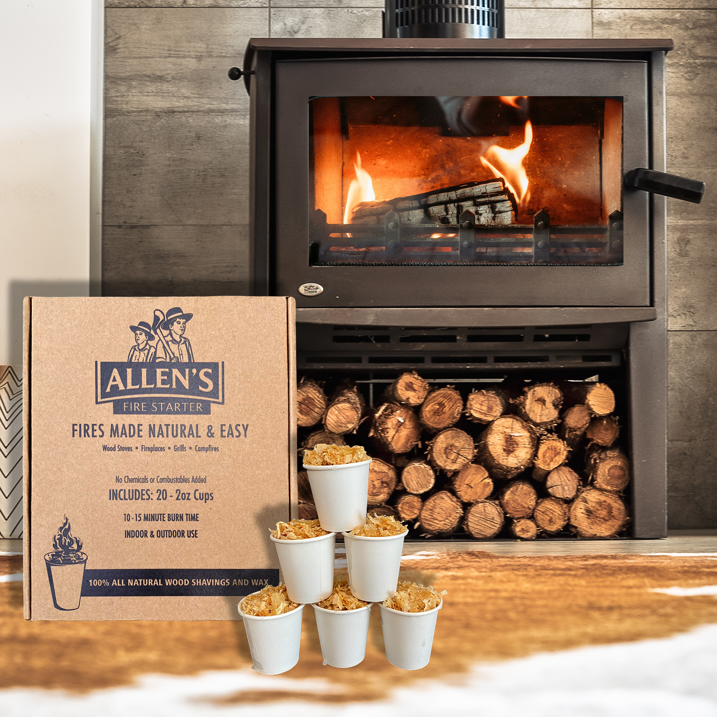 Allen's Firewood 2oz Firestarter Cups - 20 Count