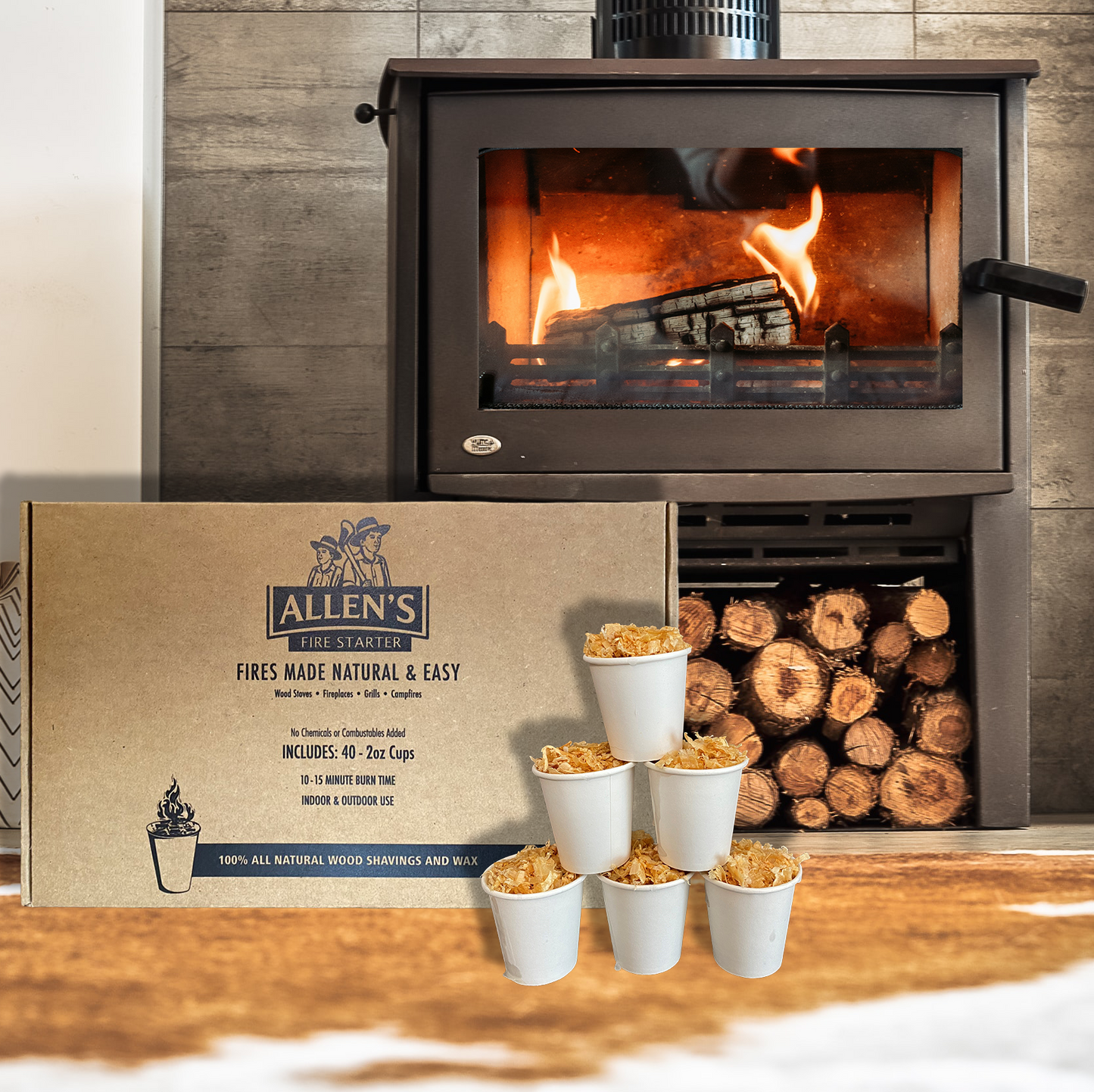 Allen's Firewood 2oz Firestarter Cups - 30 Count