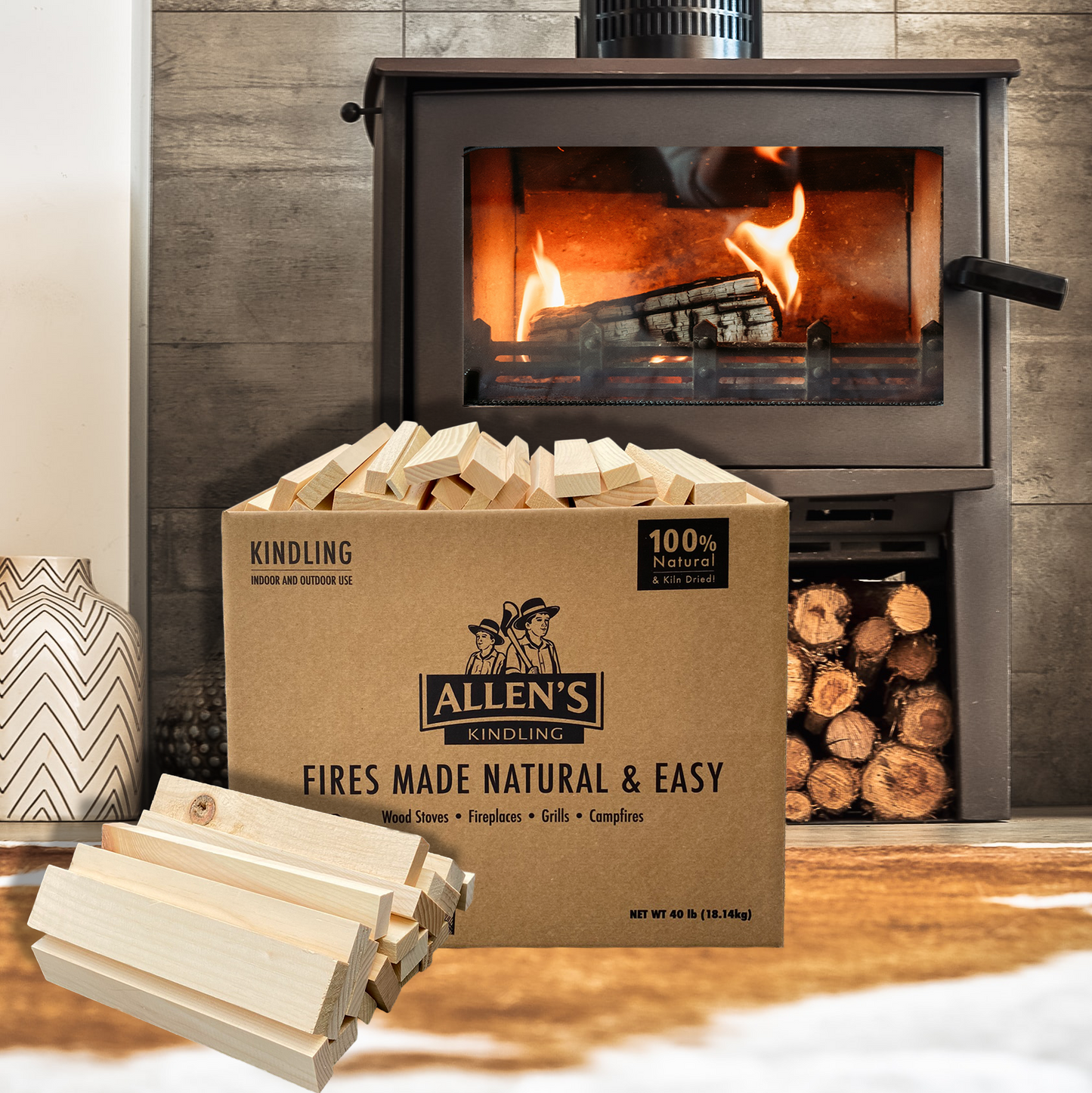 Allen's Firewood Kindling - 40lb