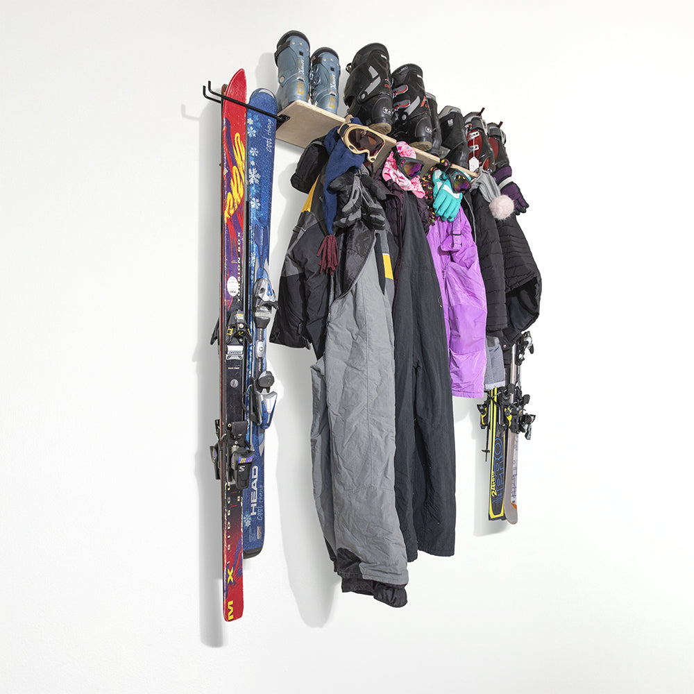 SHEDorize Ski/Snowboard Shelf with 10 Hooks, 48"