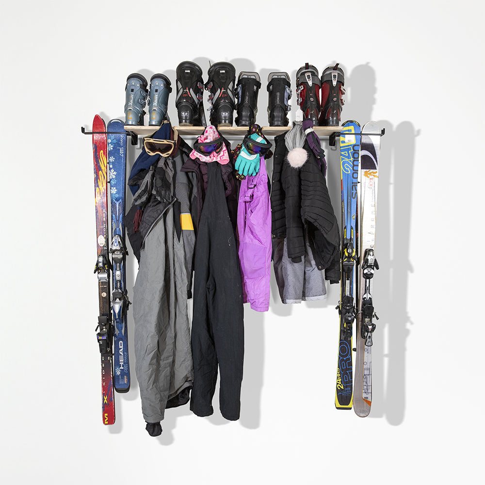 SHEDorize Ski/Snowboard Shelf with 10 Hooks, 48"